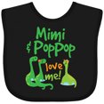thumbnail image 3 of Inktastic Mimi and Poppop Love Me Grandson Dinosaur Boys Baby Bib, 3 of 4