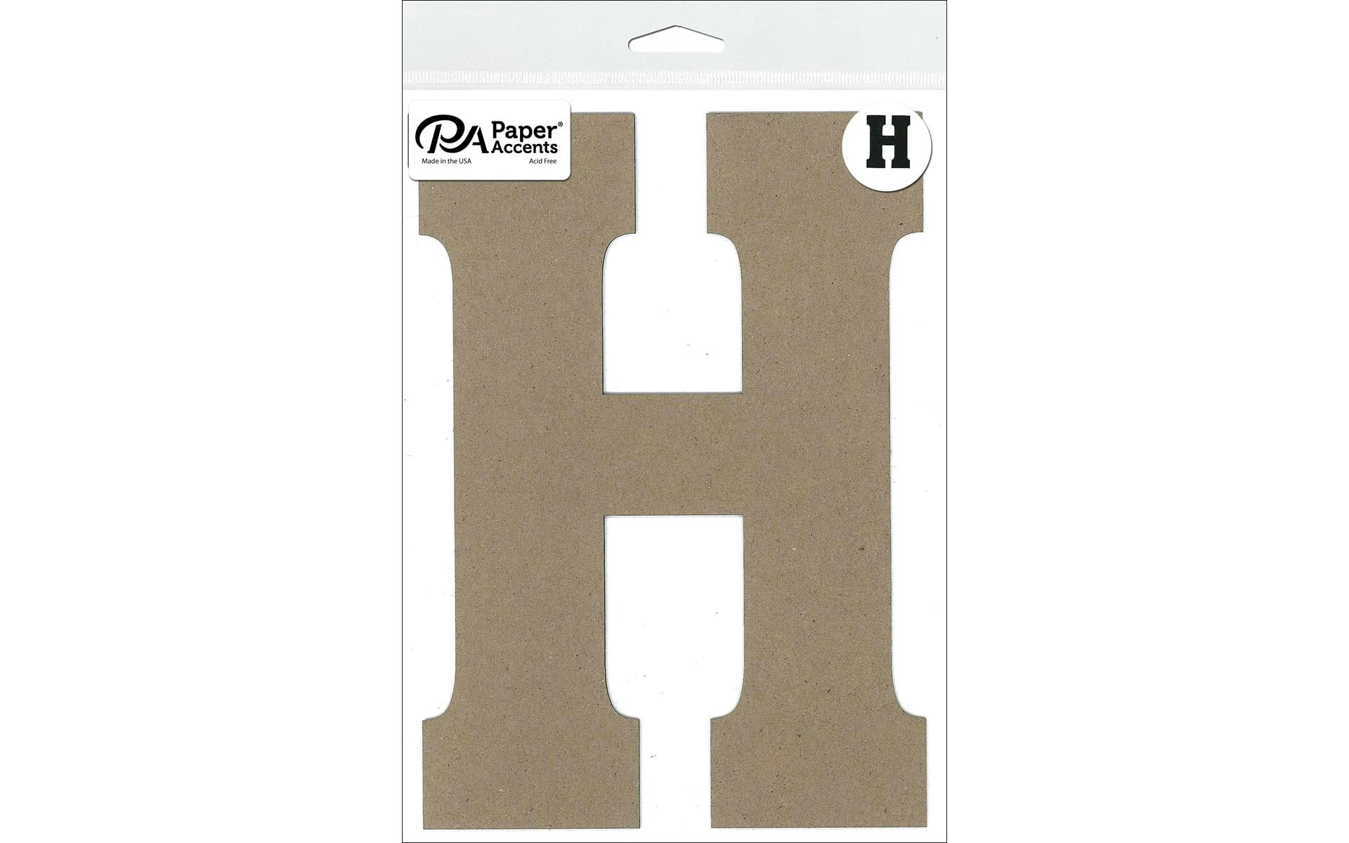 Chipboard Letter 8" H 1pc Natural