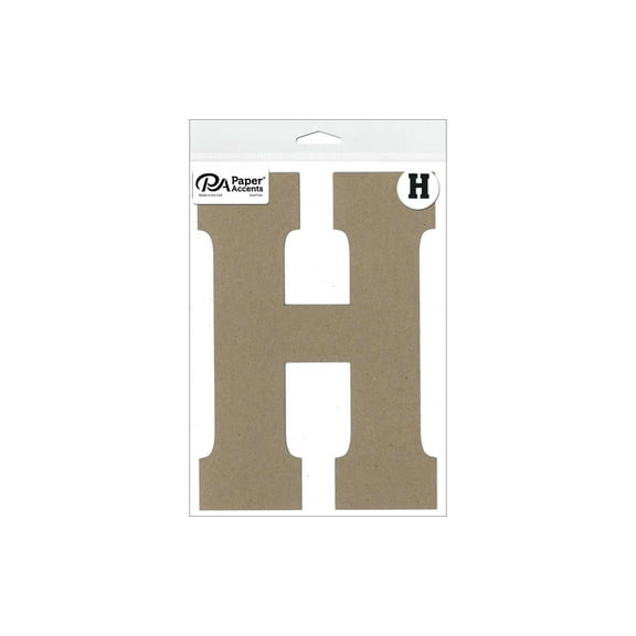 Chipboard Letter 8" H 1pc Natural
