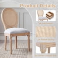 thumbnail image 2 of Noble House French Country Dining Chair Set of 2,Rectangular Cane Backrest,Light Grey, 2 of 10