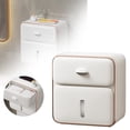 thumbnail image 1 of 1PC Haiying Double-Layer Toilet Paper Box Wall Mounted Bathroom Tissue Storage Box Punch Toilet Paper Holder WC Roll Paper Stand Phone Rack For Ca, 1 of 8