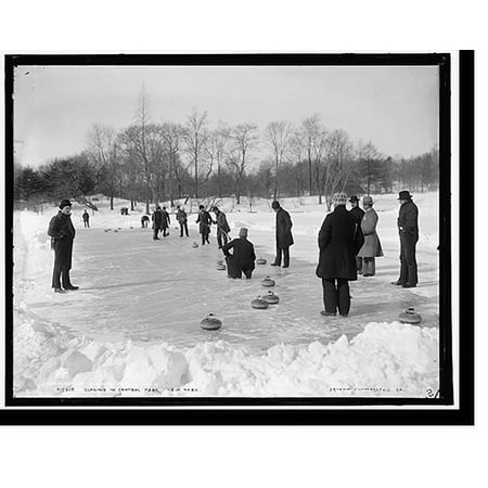 Historic Print, Curling in Central Park, New York, 16" x 20"