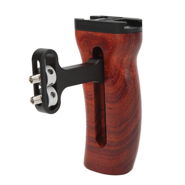 Camera Cage Handgrip,Camera Cage Side Handle Camera Side Handle Grip Wooden Camera Side Handle Sleek Aesthetic