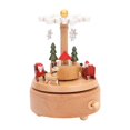 thumbnail image 1 of Caja de música navideña portátil, caja musical giratoria de madera, manualidades para decoración de interiores Alce, 1 of 4