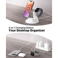 thumbnail image 4 of Estación de carga inalámbrica 3 en 1 para dispositivos Apple: estación de carga rápida para iPhone y reloj con MagSafe, soporte de cargador estable para iPhone 12-16, iWatch y AirPods, 4 of 5