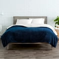 thumbnail image 2 of Bare Home Sherpa to Plush Throw Blanket, 50"x60" (Throw, Dark Blue), 2 of 4