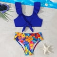 thumbnail image 2 of Gibobby Girls One Piece Swimsuits Summer UPF 50+ Quick Dry 2T 3T 4T 5T 6T Beach Bathing Suit Cross Shoulder Strap Swimwear(4-5 Years,Blue), 2 of 8