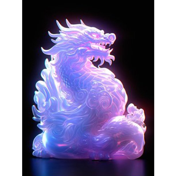 (sz4900) Resina Diamante Serie Animal Dragón Luminoso Lleno Diamantes 30*40CM