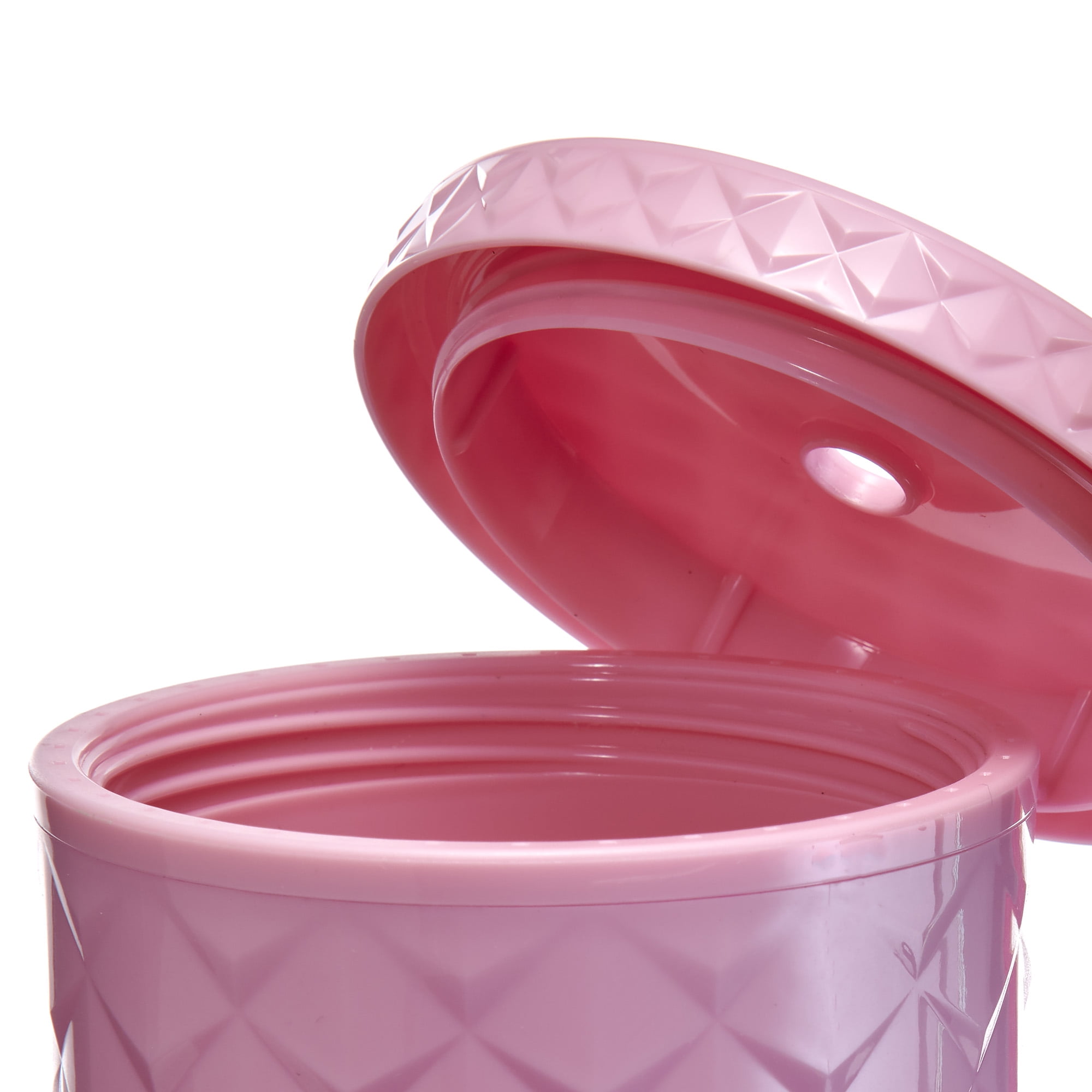 Mainstays 26oz Diamond Scale Textured Plastic Tumbler with Straw, Ombre Pink, Double Wall Insulated