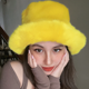 thumbnail image 5 of Sombrero de pescador de piel sintética de 58-60 cm XL para mujer, de invierno, cálido, de lujo, de gran tamaño, para exteriores, para niña, para fiesta, gorra Panamá larga de piel a la moda, 5 of 5