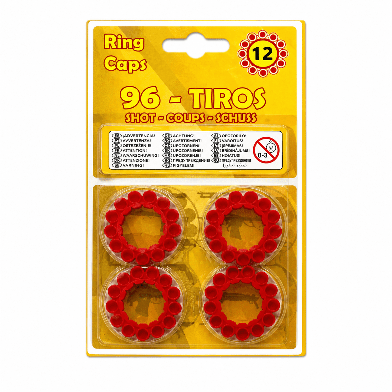 Gonher 12 Shot Ring Caps 6-Pack – 432 Shots Total (36 Rings) – Toy Cap Gun Refills Made in Germany