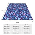 thumbnail image 3 of Salouo Blue Skull Flower Print Bed Blankets,Flannel Blanket Comfortable Air Conditioning Blanket Lightweight Blanket for Sofa Bed Travel & Couch -40"x30", 3 of 8