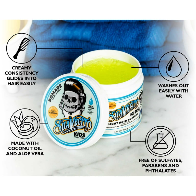Suavecito, Kid's Pomade, 4 oz, Original Hold, All Hair Types