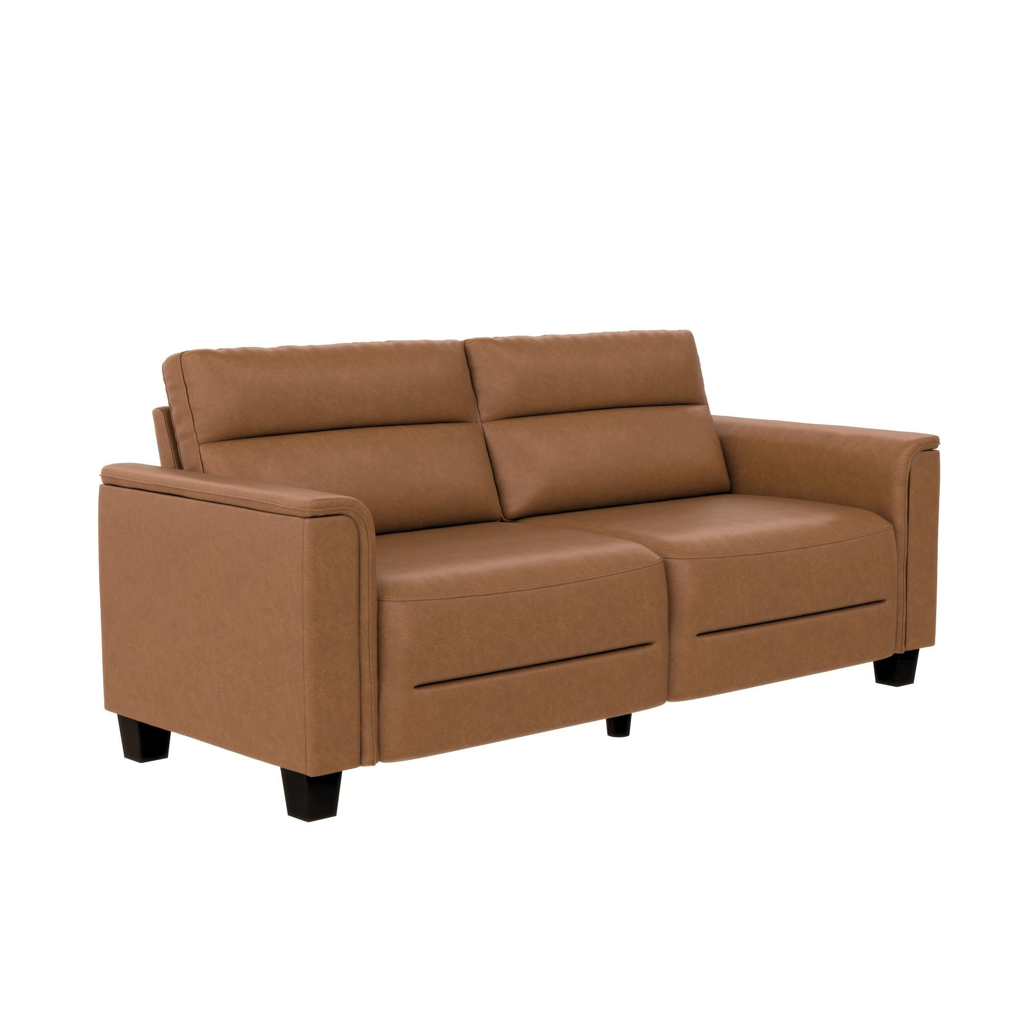Mainstays Williamson 75.5" Sofa, Brown Faux Leather