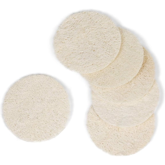 Loofah Facial Pads, 14g, Natural Exfoliating and Cleansing Sponge