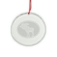 thumbnail image 1 of Moose Oval Round Crystal Deep Etched Ornament, 1 of 1