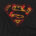 thumbnail image 2 of Superman Super Distressed Women's T Shirt, Black, Medium, 2 of 6
