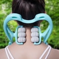 thumbnail image 2 of Masajeador de rodillos para el cuello, relajante para el cuello y los hombros para aliviar el dolor Tejido profundo, 6 bolas 96 Puntos de presión Herramientas de rodillos de masaje para el c, 2 of 5