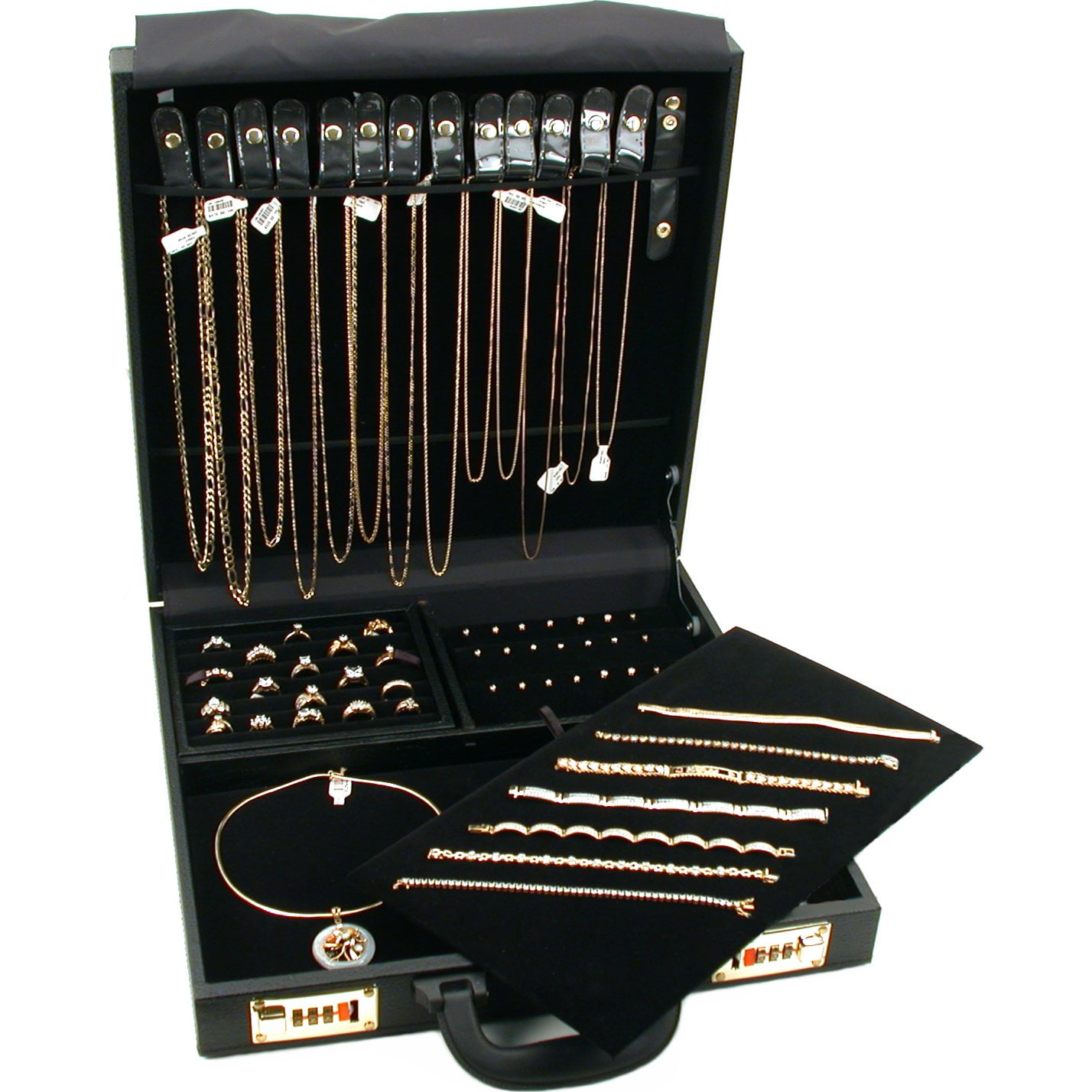FindingKing Large Jewelry Attache Display Travel Case