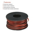 thumbnail image 4 of Uxcell 2 Conductor Parallel Silicone Wire 26AWG 26 Gauge Red Black Electrical Wire Tinned Copper Spool 10m/33ft, 4 of 6