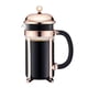 thumbnail image 1 of Cafetera de Prensa Francesa Bodum Chambord Vidrio 34 Onzas 1 Litro Cobre, 1 of 3