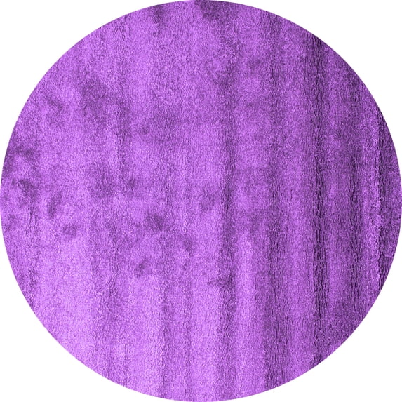 Ahgly Company Indoor Round Abstract Purple Contemporary Area Rugs, 6' Round
