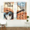 thumbnail image 2 of MKHERT Retro Guitar with Music Window Curtains Kitchen Curtain Room Bedroom Drapes Curtains 26x39 inch, 2 Piece, 2 of 3