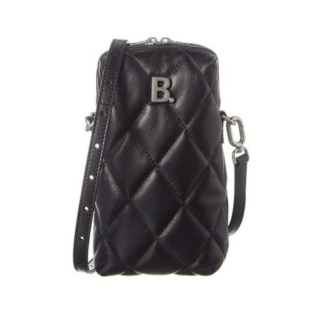 Balenciaga Touch Black Nappa Leather Quilted Puffy Bag 593375
