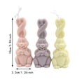 thumbnail image 3 of Oleegame 2PC Cookie Mold Holiday Rabbit Candle Silicon Rabbit Candle DIY Bunny Epoxy Soap Tool Easter Home Decoration White, 3 of 9