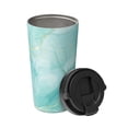 thumbnail image 2 of Picia Blue Marble Pattern 500ml Carry Insulated Coffee Mug, Stainless Steel Travel Mug with Hidden Handle, Leak-Proof for Car, Office, Home, and Outdoor Use, 2 of 8