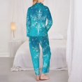 thumbnail image 3 of KLL Christmas Snow Print Women's Long Sleeve Pajamas with Pants Sleepwear Loungewear 2 Set-X-Large, 3 of 8