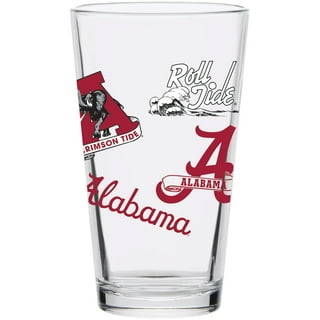 Set of 4 Alabama Crimson Tide Football Arby's Promo 16 oz. Glass Tumbler