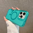 thumbnail image 6 of Decase Glitter Magnetic Shockproof Clear Case Compatible with iPhone 16,Military-Grade Anti-Scratch Sparkle Protective Back Cover with Hard PC+TPU Hybrid,Support Wireless Charging,Cleargreen, 6 of 10