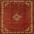 thumbnail image 1 of Ahgly Company Indoor Square Traditional Mahogany Brown Persian Area Rugs, 5' Square, 1 of 6