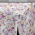 thumbnail image 4 of Hipster Dog Crate Cover, Retros of Sixties Peace Magic Mushroom Love Stars and Hearts Hippie Music, Easy to Use Pet Kennel Cover for Medium Large Dogs, 35" x 23" x 27", Multicolor, by Ambesonne, 4 of 6