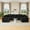 Black, variant on 135.5" U Shaped Oversized Boneless Sectional Couch, Modern 6 Seater Modular Sofa with Chaise Lounge, Deep Seat Corduroy Cloud Couches for Living Room and Apartment, No Assembly Required, Beige