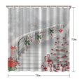 thumbnail image 5 of Shower Curtain for Bathroom Winter Snowflake Christmas Tree Bathroom Curtain Durable Beautiful Shower Curtain Hooks Included,72x72Inch, 5 of 5