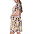 thumbnail image 2 of Fotbe Polka Dot Vestido Largo de Moda para Mujer, Vestido Tipo Camiseta con Manga Corta y Estilo Casual a Rayas y Bloques de Color, 2 of 6