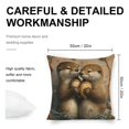 thumbnail image 2 of otters hugging seashells Linen toss pillowcase decoration pillowcase gifting preferred 20x20 inch cushion cover sofa pillowcase sofa bedroom living room car, 2 of 8