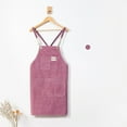 thumbnail image 3 of YAOMOBB Vintage Haircut Chef Apron Work Apron with Pocket Design Comfortable Faux Leather Shoulder Strap Good Air Permeability for Classifying Small Items, 3 of 7