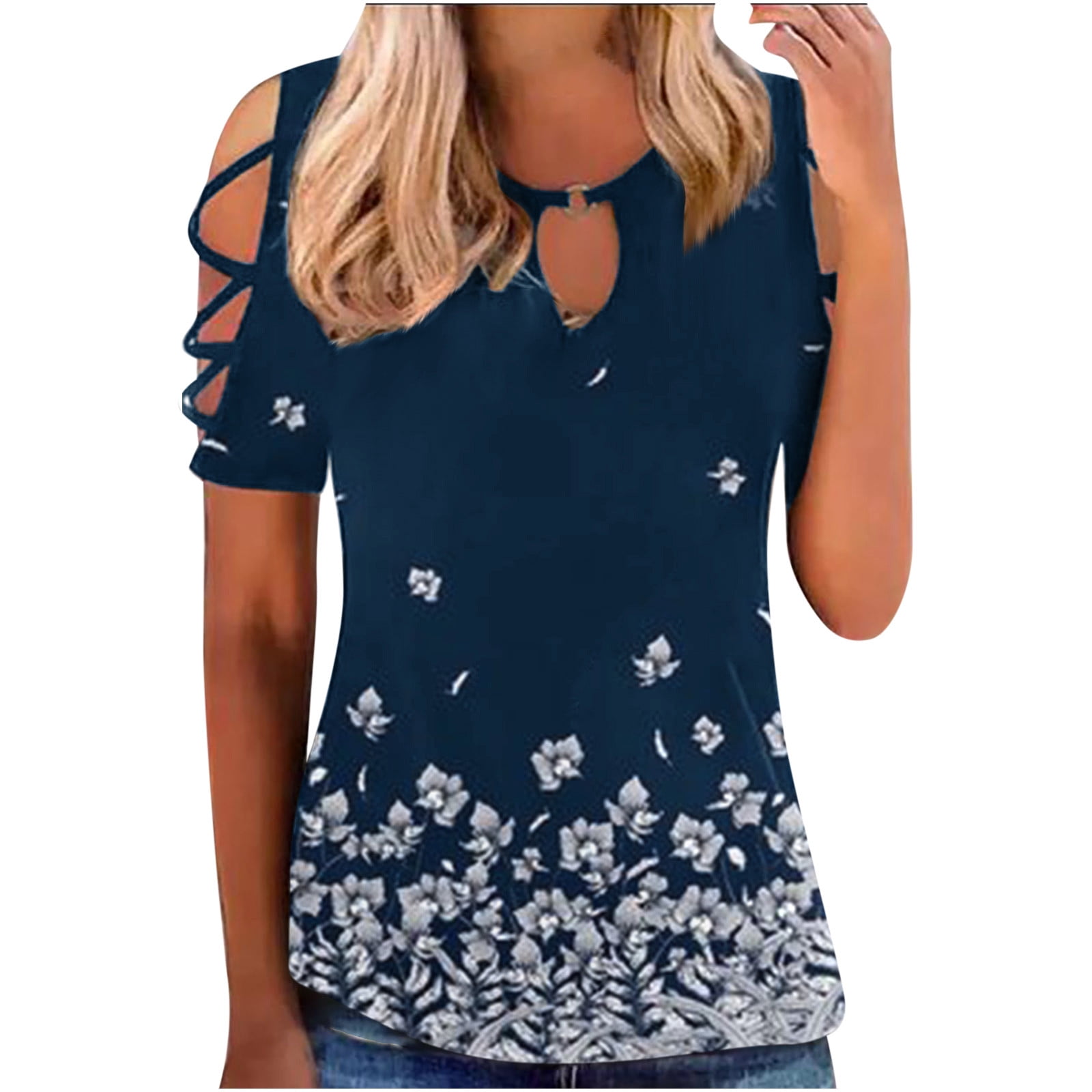 Womens Casual Easter Printe Loose Fit Tee Shirts Blouse Print O neck ...