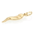 thumbnail image 2 of Ioka-14K Yellow Gold Twisted Cornicello Italian Horn Charm Pendant For Necklace or Chain, 2 of 6