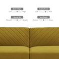thumbnail image 3 of Mopio Chloe Futon Sofa Bed Convertible Sleeper Sofa with Tapered Legs Mustard Olive Velvet, 3 of 11