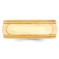 thumbnail image 2 of 14k Yellow Gold 8mm Double Milgrain Comfort Fit Wedding Band Size 14 DMC080, 2 of 3