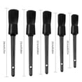 thumbnail image 3 of 5pcs Auto Car Detailing Brush Set Car Interior Cleaning Kit Premium Automotive Detail Brushes for Cleaning Wheels Engine Dashboard Interior Emblems Exterior without Scratch Car (Black), 3 of 8