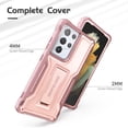 thumbnail image 3 of ExoGuard For Samsung Galaxy S21 Ultra 5G Case，Full-Body Phone Case with Kickstand (Pink), 3 of 8