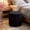Black, variant on Round Stretch Stool Covers - Footstool Protector Covers Storage Stool - Soft Fabric Waterproof For Vanity Bedroom Living Room And Home Daily Use