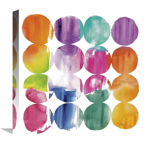 Global Gallery's 'Spring Dots Crop with White Border' by Elyse DeNeige Stretched Canvas Wall Art