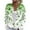 White, variant on Saint Patrick's Day Cardigans for Women Long Sleeve Button Down Shamrock Lucky Irsh Pattern Cardigan Tops Saint Patrick's Day Gifts
