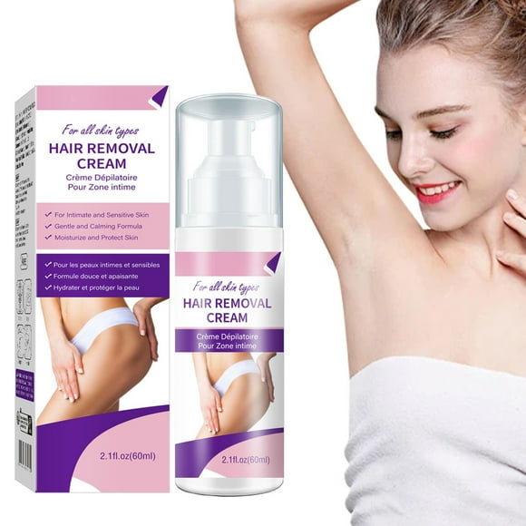 WEIWEIGG Hair Removal Cream 60ml - Gentle Depilatory for Women & Men, Bikini Private Areas & Full Body, Easy Application